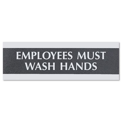 Century Series Office Sign, Employees Must Wash Hands, 9 x 31