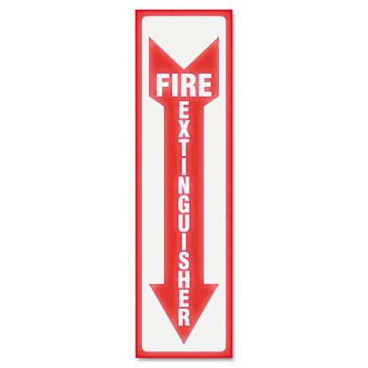 Glow In The Dark Sign, 4 x 13, Red Glow, Fire Extinguisher1