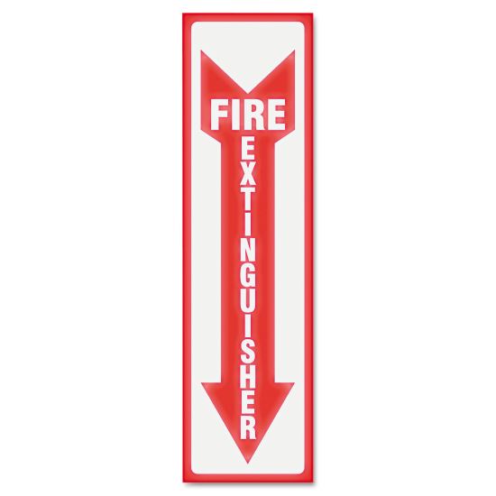 Glow In The Dark Sign, 4 x 13, Red Glow, Fire Extinguisher1
