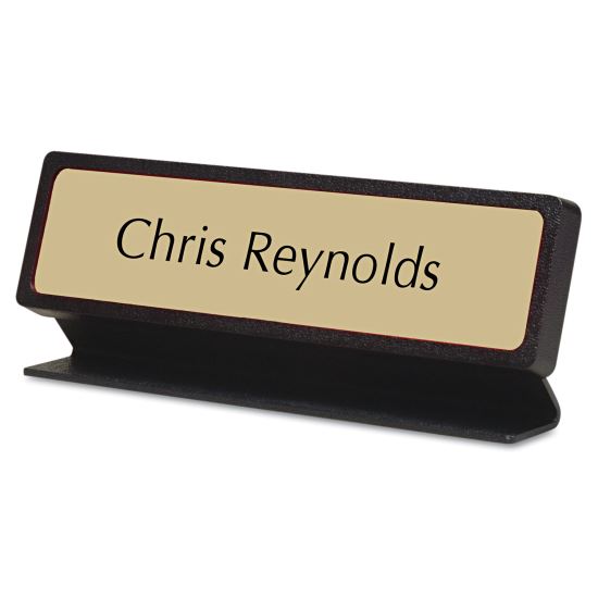 Custom Desk/Counter Sign, 8 x 2, Black Designer Frame1