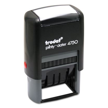 Printy Economy 5-in-1 Date Stamp, Self-Inking, 1.63" x 1", Blue/Red1