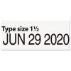 Rubber Date Stamp, Conventional, Type Size: 1 1/2, Impression Height: 0.16", Four Bands2
