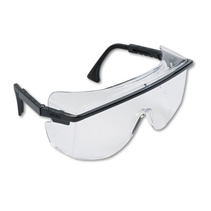 Astro OTG 3001 Wraparound Safety Glasses, Black Plastic Frame, Clear Lens1