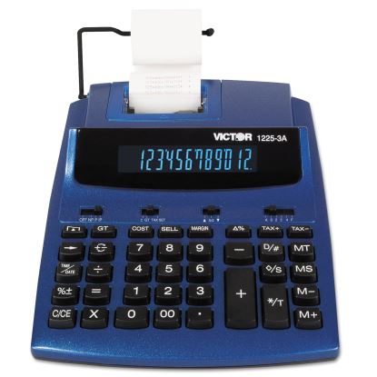 1225-3A Antimicrobial Two-Color Printing Calculator, Blue/Red Print, 3 Lines/Sec1