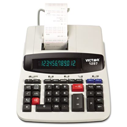 1297 Two-Color Commercial Printing Calculator, Black/Red Print, 4.5 Lines/Sec1