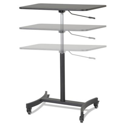 DC500 High Rise Collection Mobile Adjustable Standing Desk, 30.75" x 22" x 29" to 44", Black1