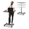 DC500 High Rise Collection Mobile Adjustable Standing Desk, 30.75" x 22" x 29" to 44", Black2