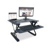High Rise Height Adjustable Standing Desk with Keyboard Tray, 31" x 31.25" x 5.25" to 20", Gray/Black2