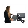 High Rise Height Adjustable Standing Desk with Keyboard Tray, 36" x 31.25" x 5.25" to 20", Gray/Black2