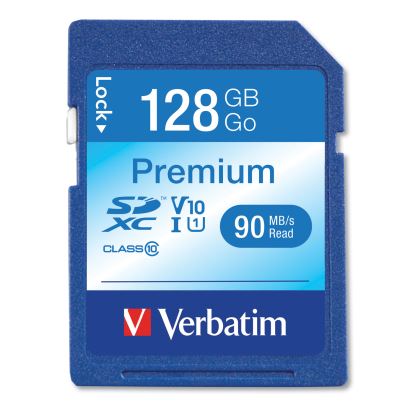 128GB Premium SDXC Memory Card, UHS-I V10 U1 Class 10, Up to 90MB/s Read Speed1