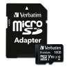 16GB Premium microSDHC Memory Card with Adapter, UHS-I V10 U1 Class 10, Up to 80MB/s Read Speed1