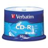 CD-R Recordable Disc, 700 MB/80min, 52x, Spindle, Silver, 50/Pack1