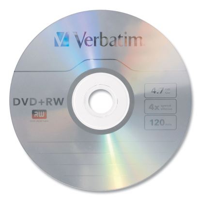 DVD+RW Rewritable Disc, 4.7 GB, 4x, Slim Jewel Case, Silver, 10/Pack1