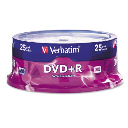 DVD+R Recordable Disc, 4.7 GB, 16x, Spindle, Silver, 25/Pack1