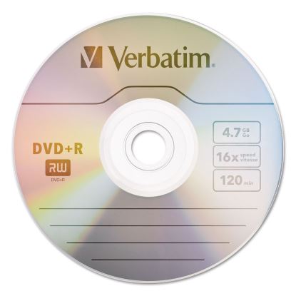 DVD+R Recordable Disc, 4.7 GB, 16x, Spindle, Silver, 100/Pack1