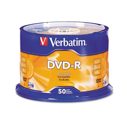 DVD-R Recordable Disc, 4.7 GB, 16x, Spindle, Silver, 50/Pack1