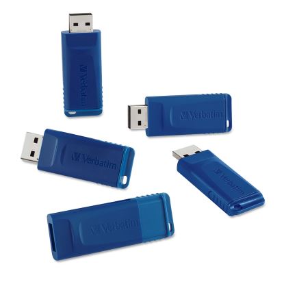 Classic USB 2.0 Flash Drive, 8 GB, Blue, 5/Pack1