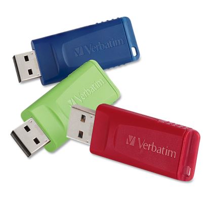 Store 'n' Go USB Flash Drive, 32 GB, Assorted Colors, 3/Pack1