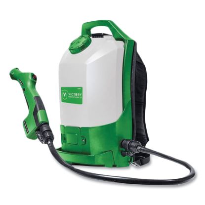 Professional Cordless Electrostatic Backpack Sprayer, 2.25 gal, 0.65" x 48" Hose, Green/Translucent White/Black1