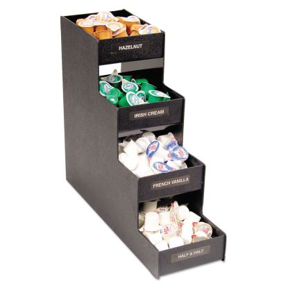 Narrow Condiment Organizer, 8 Compartments, 6 x 19 x 15.88, Black1