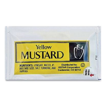 Condiment Packets, Mustard, 0.16 oz Packet, 200/Carton1