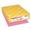 Color Cardstock, 65 lb Cover Weight, 8.5 x 11, Pulsar Pink, 250/Pack1