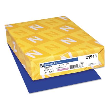 Color Cardstock, 65 lb Cover Weight, 8.5 x 11, Blast-Off Blue, 250/Pack1