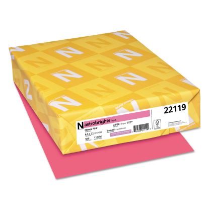 Color Paper, 24 lb Bond Weight, 8.5 x 11, Plasma Pink, 500/Ream1