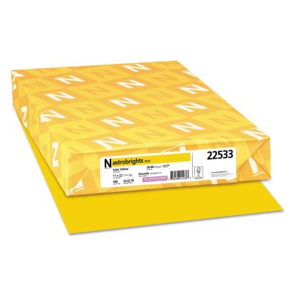 Color Paper, 24 lb Bond Weight, 11 x 17, Solar Yellow, 500/Ream1