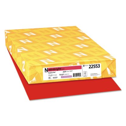 Color Paper, 24 lb, 11 x 17, Re-Entry Red, 500/Ream1