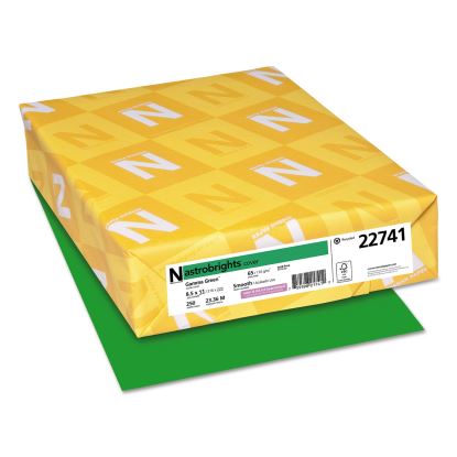 Color Cardstock, 65 lb, 8.5 x 11, Gamma Green, 250/Pack1