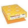 Color Cardstock, 65 lb Cover Weight, 8.5 x 11, Cosmic Orange, 250/Pack1