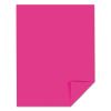 Color Cardstock, 65 lb Cover Weight, 8.5 x 11, Fireball Fuchsia, 250/Pack2