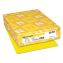 Exact Brights Paper, 20lb, 8.5 x 11, Bright Yellow, 500/Ream1