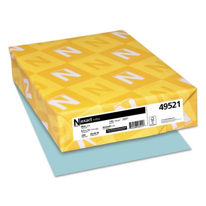 Exact Index Card Stock, 110 lb, 8.5 x 11, Blue, 250/Pack1