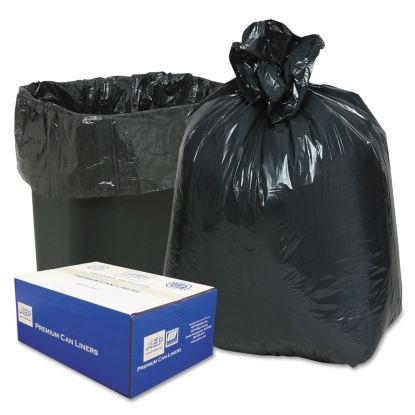 Linear Low-Density Can Liners, 10 gal, 0.6 mil, 24" x 23", Black, 500/Carton1