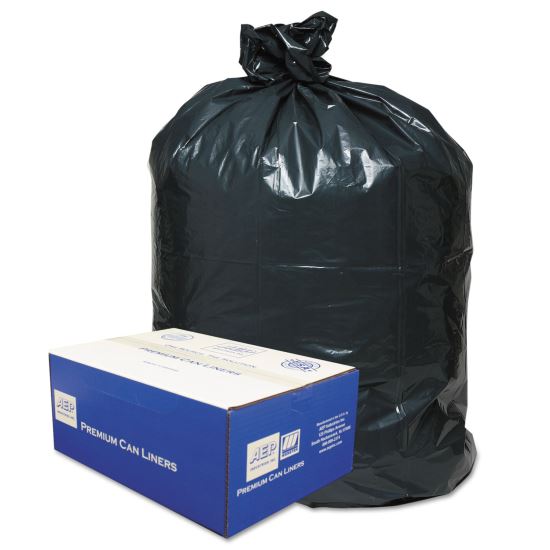 Linear Low-Density Can Liners, 33 gal, 0.63 mil, 33" x 39", Black, 250/Carton1