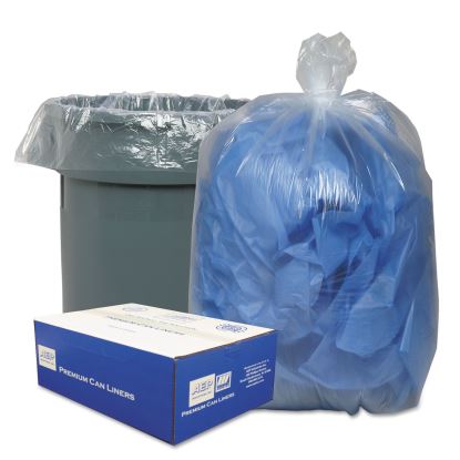 Linear Low-Density Can Liners, 33 gal, 0.63 mil, 33" x 39", Clear, 250/Carton1