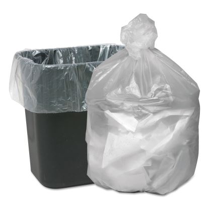 Waste Can Liners, 10 gal, 6 microns, 24" x 24", Natural, 1,000/Carton1