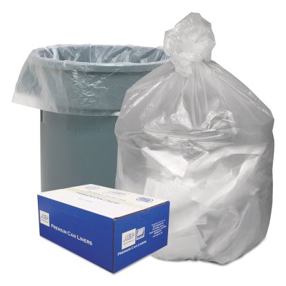 Waste Can Liners, 30 gal, 8 microns, 30" x 36", Natural, 500/Carton1
