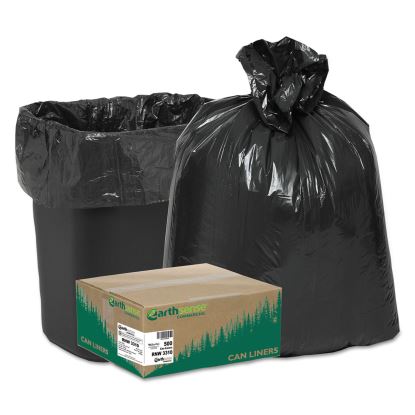 Linear Low Density Recycled Can Liners, 16 gal, 0.85 mil, 24" x 33", Black, 500/Carton1