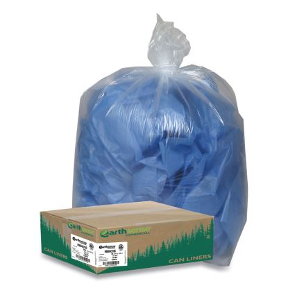 Linear Low Density Clear Recycled Can Liners, 23 gal, 1.25 mil, 28.5" x 43", Clear, 150/Carton1