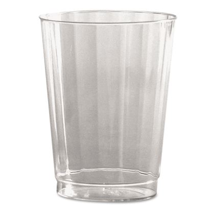 Classic Crystal Plastic Tumblers, 10 oz, Clear, Fluted, Tall, 20/Pack, 12 Packs/Carton1