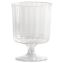 Classic Crystal Plastic Wine Glasses on Pedestals, 5 oz, Clear, Fluted, 10/Pack, 24 Packs/Carton1
