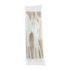 TPLA Compostable Cutlery, Knife/Fork/Spoon/Napkin, 6", White, 250/Carton1