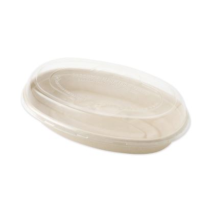 PLA Lids for Fiber Burrito Bowls, 9.7" Diameter, Clear, 300/Carton1