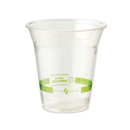 PLA Clear Cold Cups, 12 oz, Clear, 1,000/Carton1