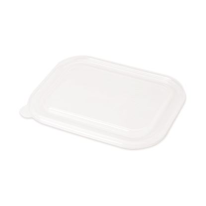 PLA Lids for Fiber Containers, 8.8 x 6.9 x 0.8, Clear, 400/Carton1