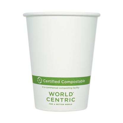 Paper Hot Cups, 12 oz, White, 1,000/Carton1