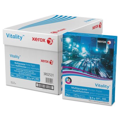 Vitality Multipurpose Print Paper, 92 Bright, 24 lb Bond Weight, 8.5 x 11, White, 500/Ream1